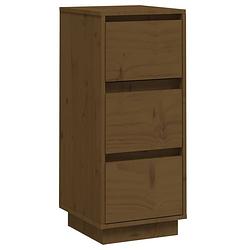 Foto van Vidaxl dressoir 32x34x75 cm massief grenenhout honingbruin