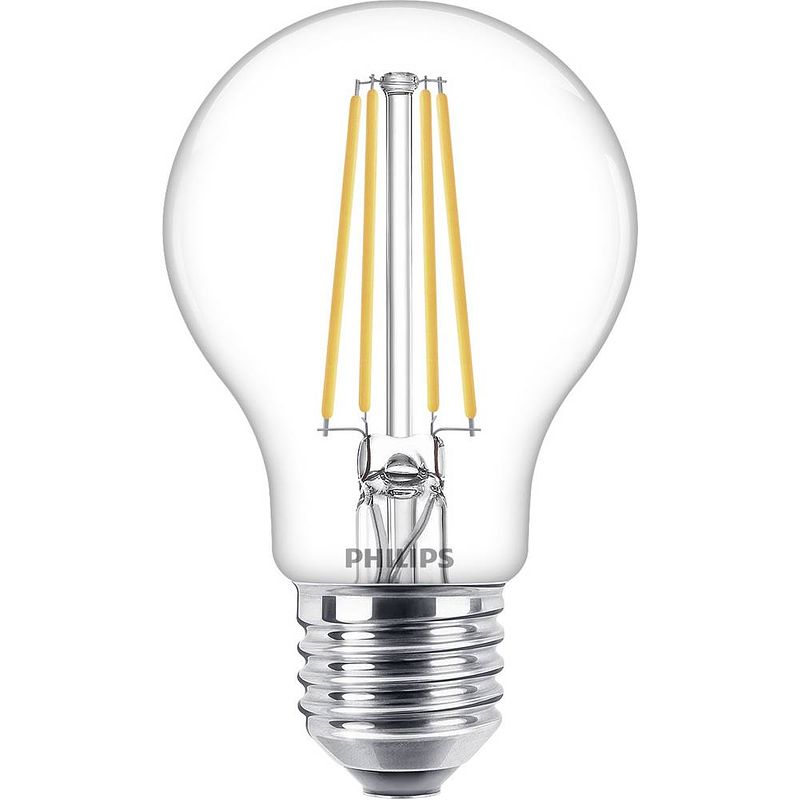 Foto van Philips lighting 77777700 led-lamp energielabel e (a - g) e27 7 w = 60 w warmwit (ø x l) 60 mm x 10.4 cm 3 stuk(s)