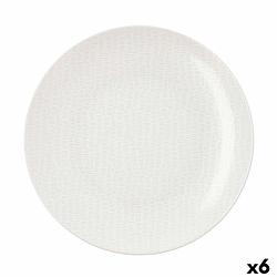 Foto van Diep bord ariane coupe ripple keramisch wit (20 cm) (6 stuks)