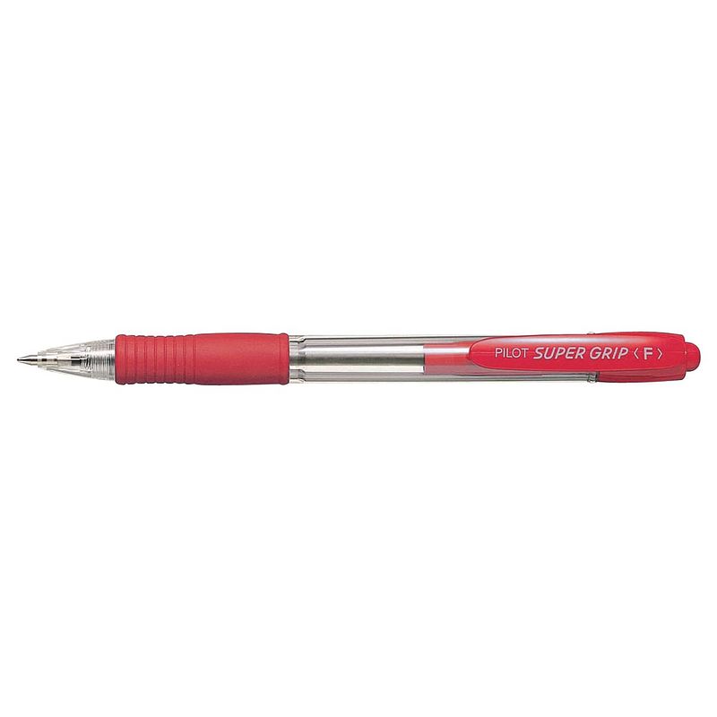 Foto van Pilot balpen super grip rood 12 stuks