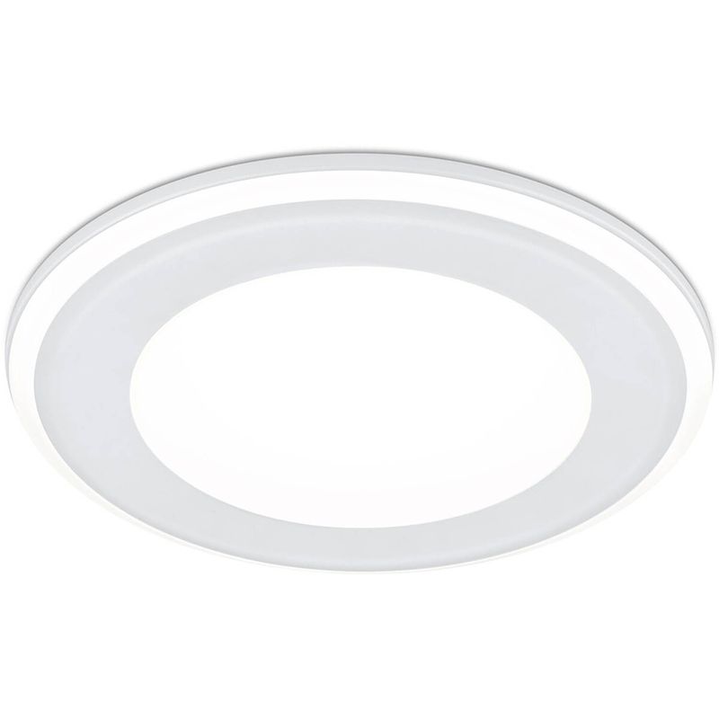 Foto van Led spot - inbouwspot - trion auran - 10w - warm wit 3000k - rond - mat wit - kunststof