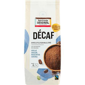 Foto van Fairtrade orginal decaf snelfiltermaling 250g bij jumbo