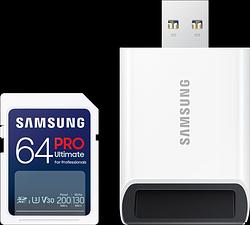 Foto van Samsung pro ultimate 64 gb (2023) sdxc + usb lezer