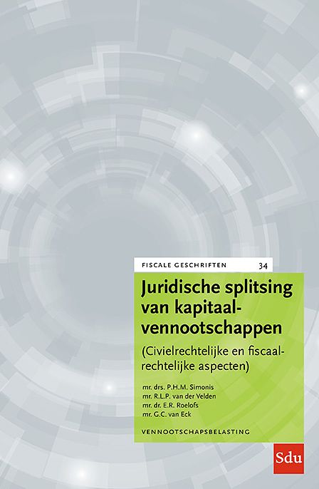 Foto van Juridische splitsing van kapitaalvennootschappen - e.r. roelofs - paperback (9789012404945)