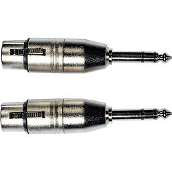 Foto van Yellow cable ad26 xlr female - jack male trs adapter (2x)