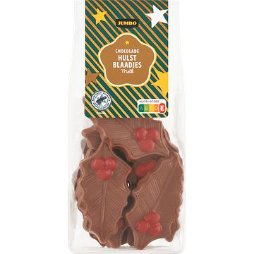 Foto van Jumbo chocolade hulstblaadjes melk 150 g