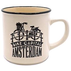 Foto van Matix mok amsterdam bike capital 250 ml keramiek crème/zwart