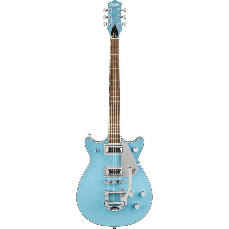 Foto van Gretsch g5232t electromatic double jet ft bigsby kailani blue elektrische gitaar