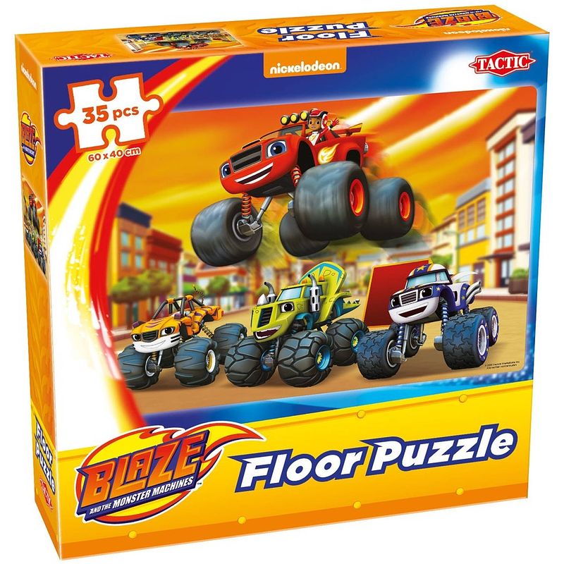 Foto van Tactic vloerpuzzel nickelodeon blaze 60 x 40 cm 35-delig