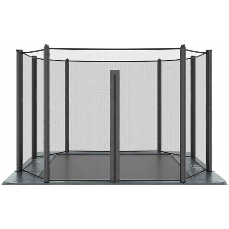 Foto van Veiligheidsnet trampoline akrobat - geschikt voor primus en orbit - 335 x 244 cm - rechthoek - set volledig - zwart