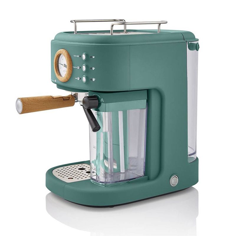 Foto van Swan one touch espressomachine - gemalen koffie & koffiepads - groen