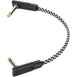 Foto van Rockboard tweed series flat patch cable salt&pepper 20 cm