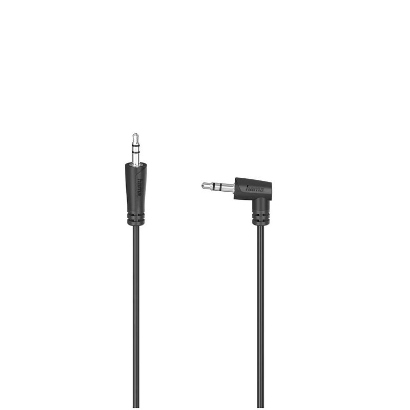 Foto van Hama audiokabel, 3,5mm jack 90 graden 3,5mm jack, stereo, 0,5 m audio kabel