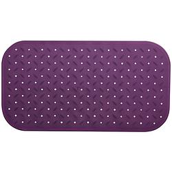 Foto van Msv douche/bad anti-slip mat badkamer - rubber - paars - 36 x 76 cm - badmatjes