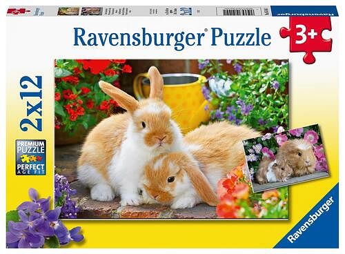 Foto van Ravensburger puzzel knuffeltijd 2x12pcs