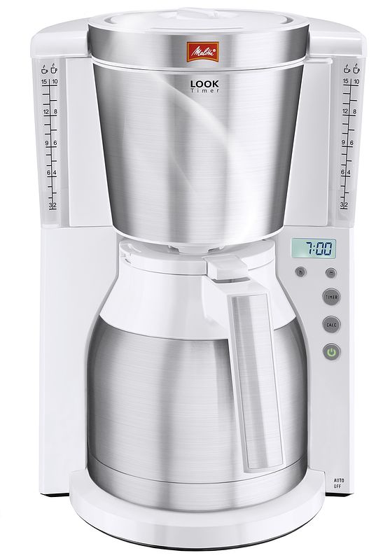 Foto van Melitta look iv therm timer koffiefilter apparaat wit