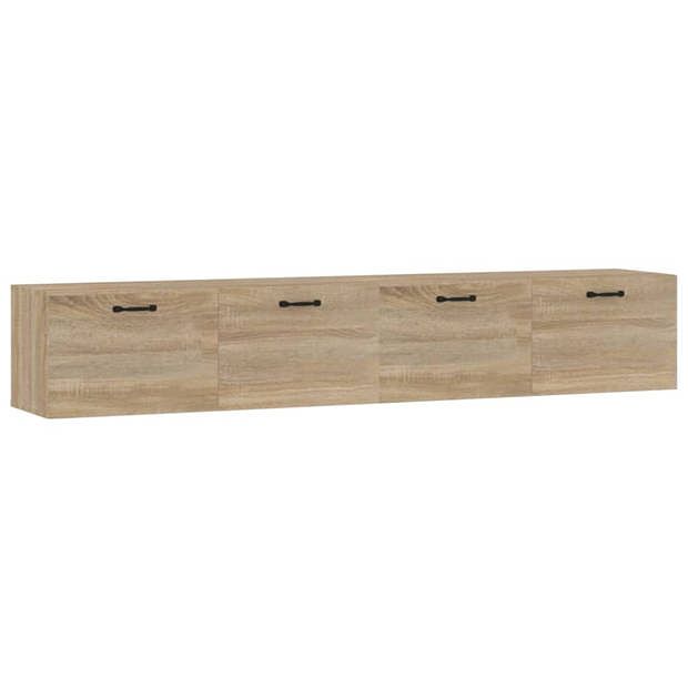 Foto van Vidaxl wandkasten 2 st 100x36,5x35 cm bewerkt hout sonoma eikenkleurig