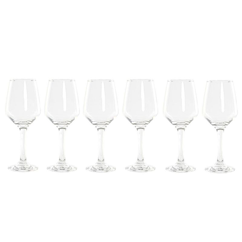 Foto van 6x stuks witte wijn glazen 320 ml van glas - wijnglazen