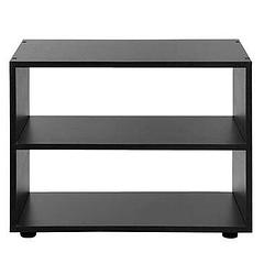 Foto van Tv-meubel vancouver - zwart/hout - 45x60x39 cm - leen bakker