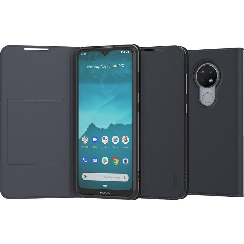 Foto van Nokia flip case voor nokia 6.2 & 7.2 telefoonhoesje zwart