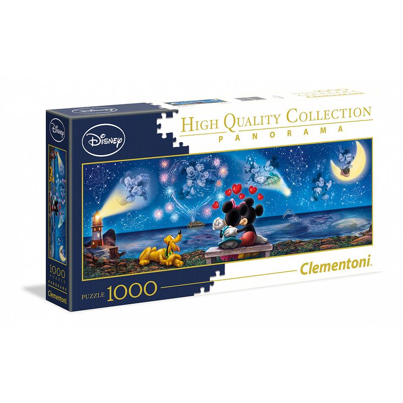 Foto van Clementoni puzzel panorama disney mickey en minnie 1000 stukjes