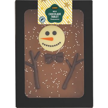 Foto van Jumbo melkchocoladetablet sneeuwman 150 g