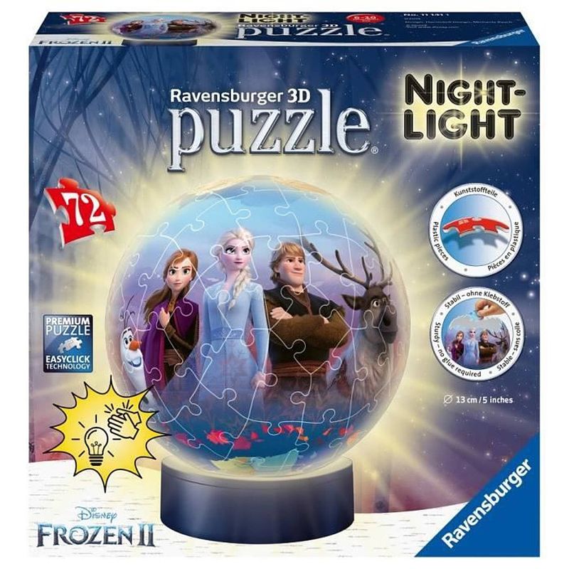 Foto van Ravensburger - the snow queen 2 3d-ronde puzzel 72 stukjes verlicht