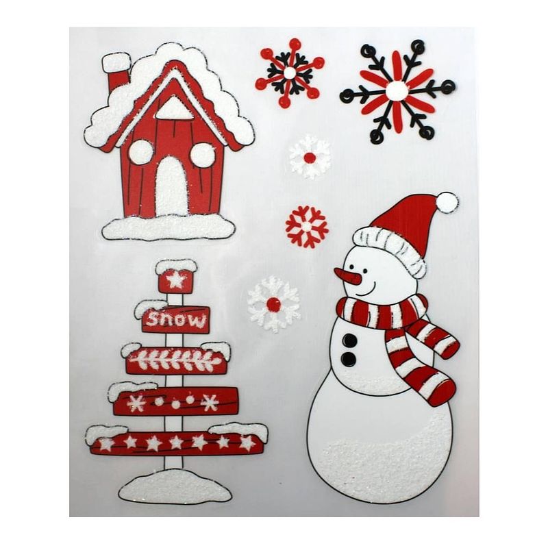 Foto van Peha stickervel kerst 28,5 x 34,5 cm rood/wit 8-delig