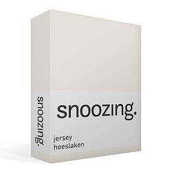 Foto van Snoozing jersey hoeslaken - 100% gebreide jersey katoen - 2-persoons (120x200 cm) - ivoor