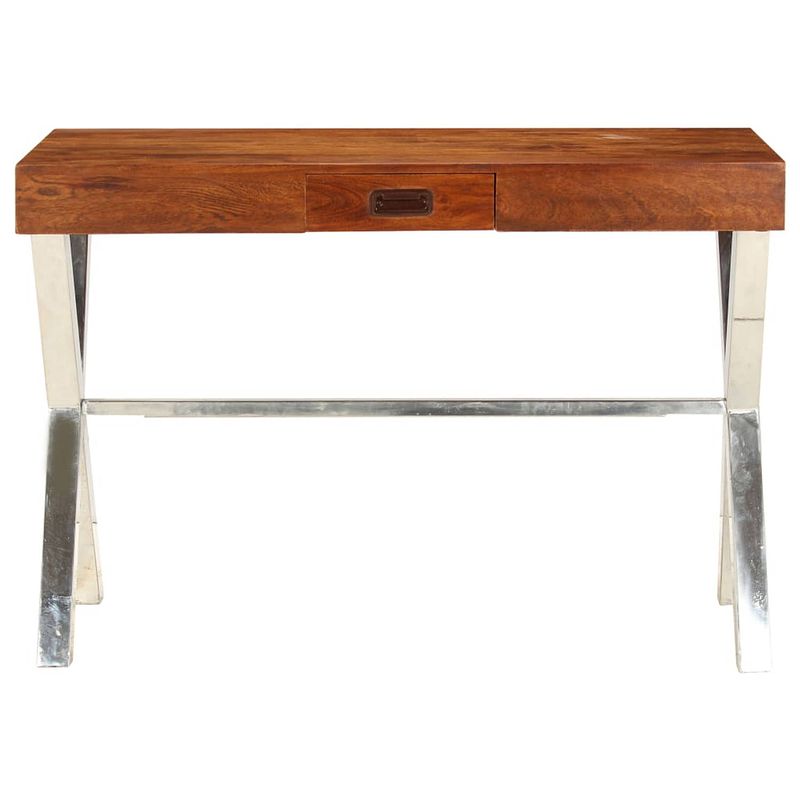 Foto van The living store - retro bureau - hout - 110 x 50 x 76 cm - met lade