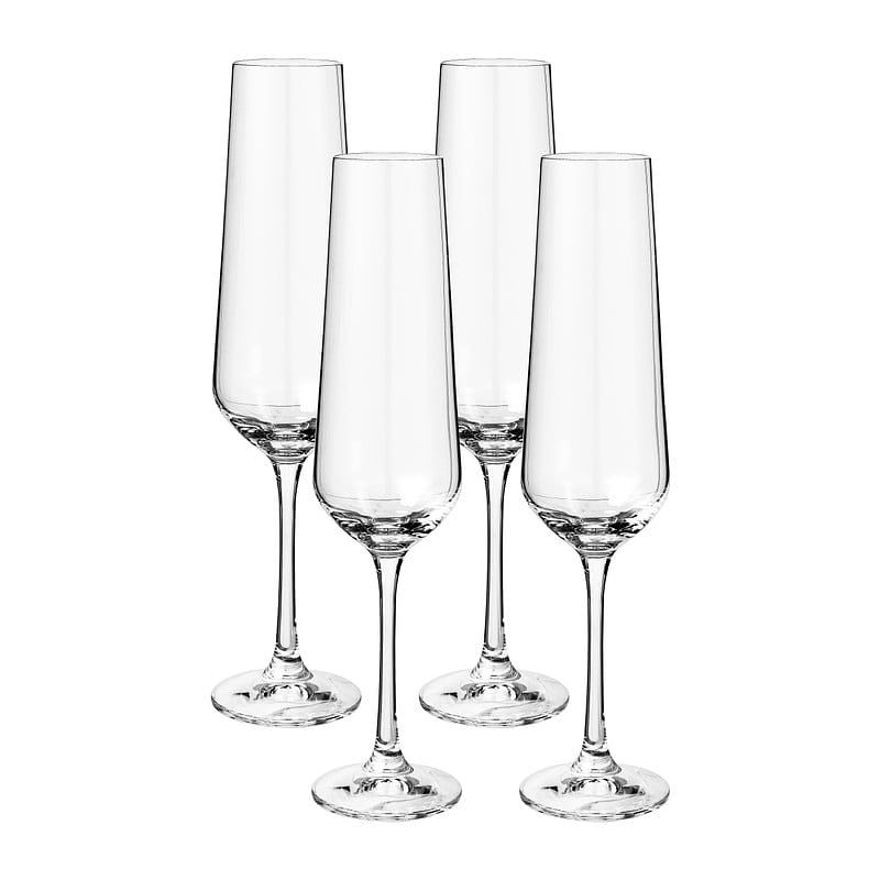Foto van Champagneglas kristal - set van 4 - 200 ml