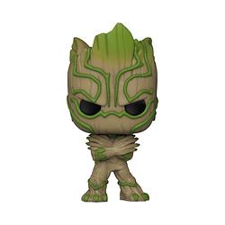 Foto van Funko pop! figuur marvel we are groot groot als black panther