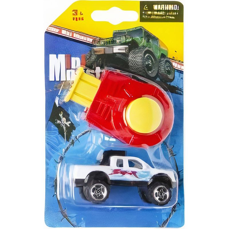 Foto van Lg-imports monstertruck mini monster jongens 8 cm wit 2-delig