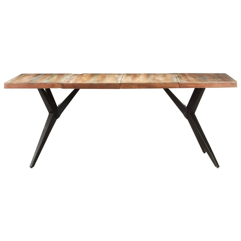 Foto van The living store houten eettafel - gerecycled hout - 200 x 90 x 76 cm