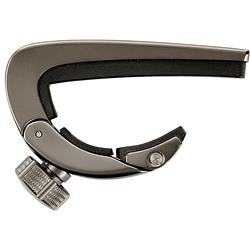 Foto van Dunlop dpcgm pivot capo gun metal black capo voor klassieke gitaar