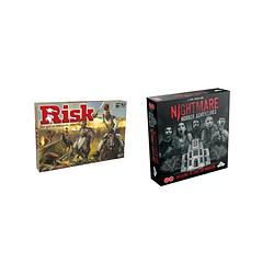 Foto van Spellenset - bordspel - 2 stuks - risk & nightmare horror adventures