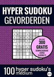 Foto van Sudoku medium: hyper sudoku - nr. 16 - puzzelboek met 100 medium puzzels voor volwassenen en ouderen - sudoku puzzelboeken - paperback (9789464655001)