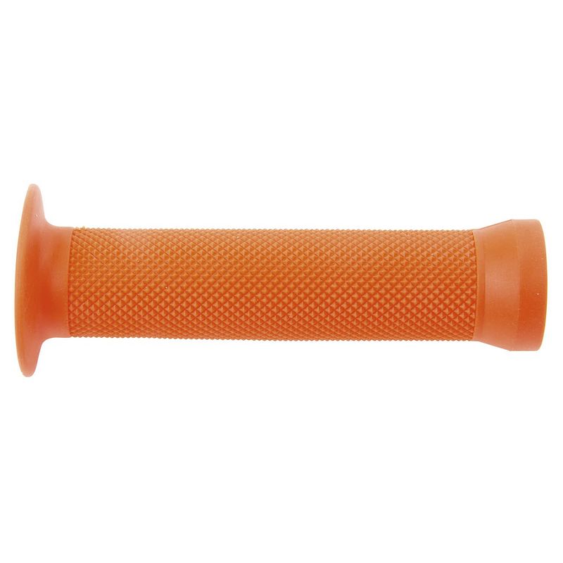 Foto van M-wave handvat bmx 130 mm rubber oranje 2 stuks