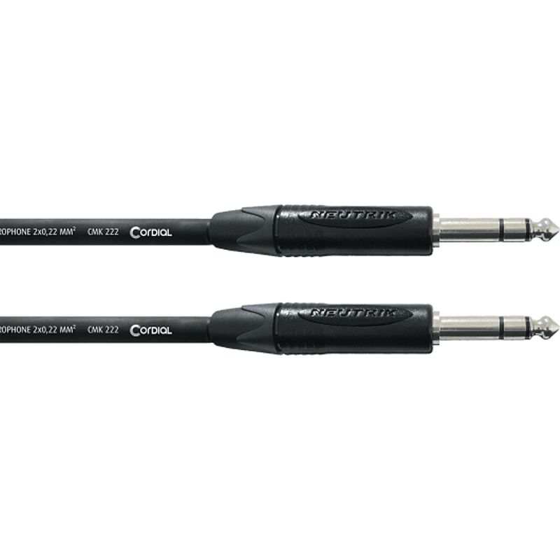 Foto van Cordial cpm5vv peak jack (6.3 mm trs) / jack (6.3 mm trs) stereo - 5 meter