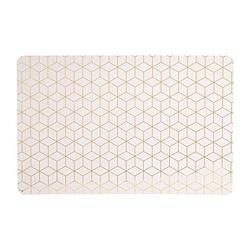 Foto van Placemat honingraat - wit/goud - 43x28 cm