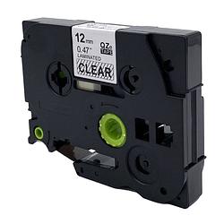 Foto van Dula brother compatible label tape- tze-131 - 1 cassette - brother p-touch - zwart op transparant - 12mm x 8m