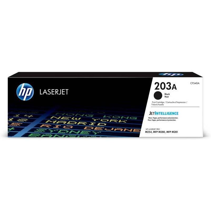 Foto van Hp 203a originele laserjet toner zwart (cf540a) voor hp color laserjet pro m254 / m280 / m281