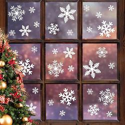 Foto van Fissaly® 270 stickers sneeuwvlokken winter & kerst raam decoratie - kerstversiering voor binnen - raamstickers