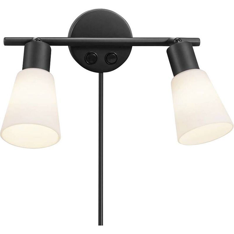 Foto van Nordlux cole 2-spot 2112890003 wandlamp e14 zwart