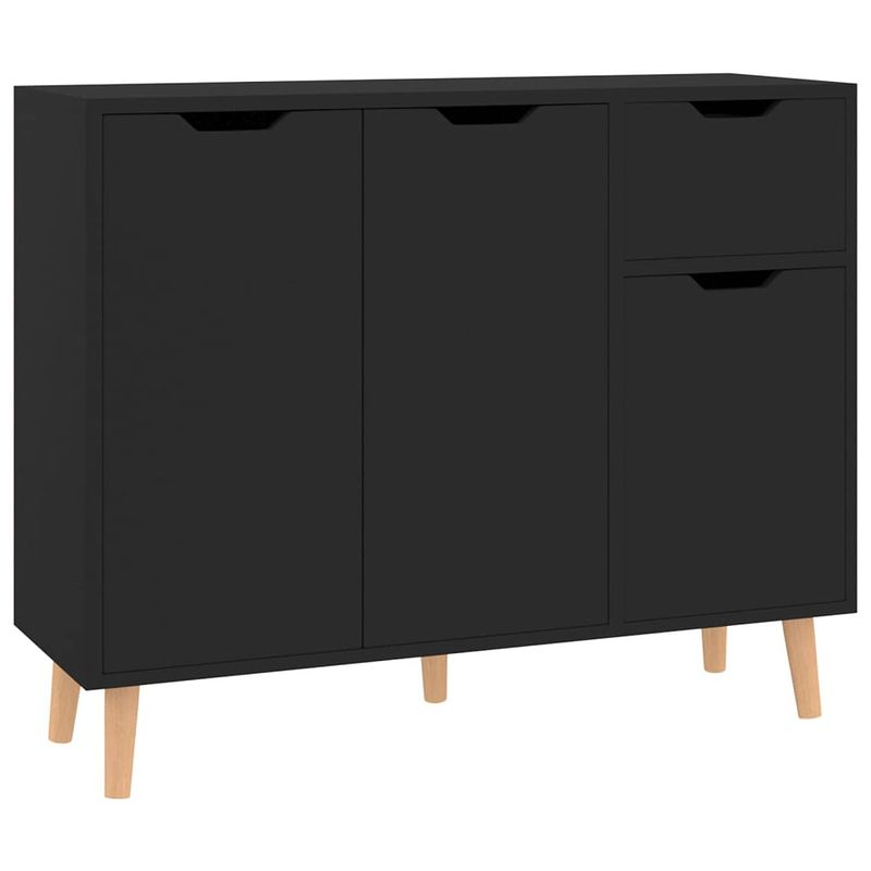 Foto van Vidaxl dressoir 90x30x72 spaanplaat zwart