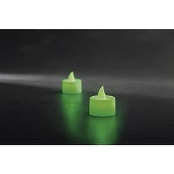 Foto van Konstsmide 1987-900 led-theelicht set van 2 stuks groen groen (ø x h) 3.5 cm x 4 cm