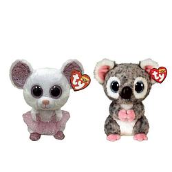 Foto van Ty - knuffel - beanie boo'ss - nina mouse & karli koala