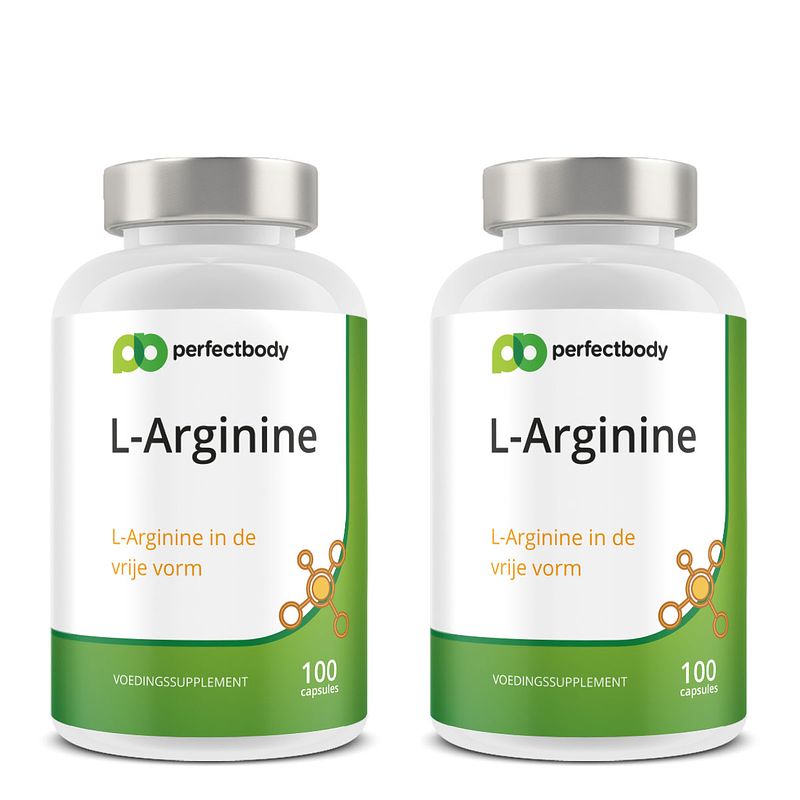 Foto van Perfectbody l-arginine capsules 2-pack - 200 capsules