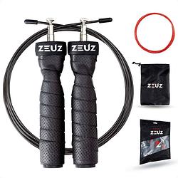 Foto van Zeuz® crossfit & fitness springtouw - verstelbaar - speed rope - volwassenen - sr-3 - zwart