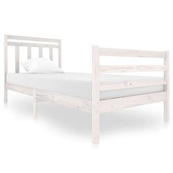 Foto van Vidaxl bedframe massief hout wit 90x200 cm